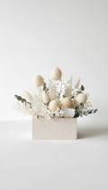 Ivory stone box arrangement