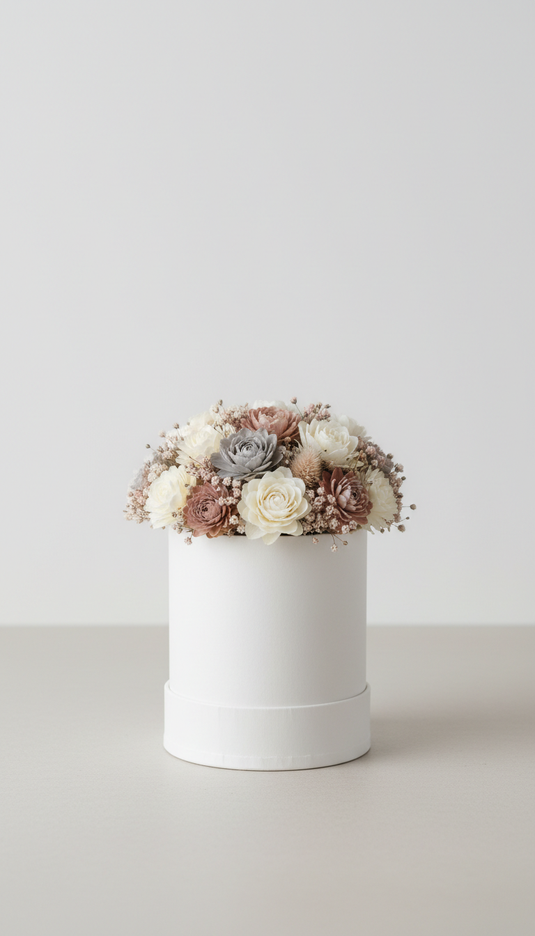 Porcelain mist mini posy