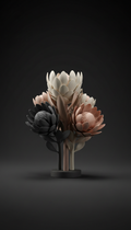 Midnight Protea Sculpture Arrangement