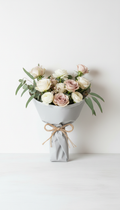 Soft dove wrapped florals